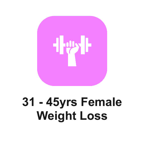 31 - 45yrs Female Weight Loss